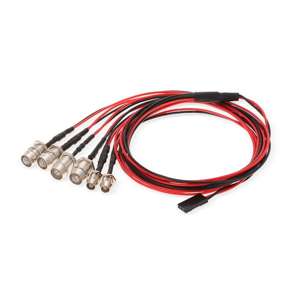 HBX RC Car 6 LED Light Kit 2 White 2 Red 2 Blue Replacement for 1/10 1/8 HSP 4WD Axial SCX10 D90 HPI Remote Control Car