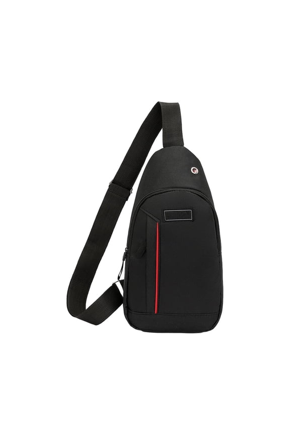 1 Pack Chest Bag, 12.2x6.2x2.3 in Uncomplicated Sling Bag, Elastic Adjustable Strap Layered Pockets, Holds Keys Wallet Phone for Work Trip Hiking
