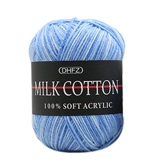 HBYJLZYG 5 Pack Milk Cotton Yarn for Crochet, Colorful Bright Lustrous Eye-catching, Strong Anti Pilling Easy to Knit, Perfect for Beginners Amigurumi Doll Bag Scarf