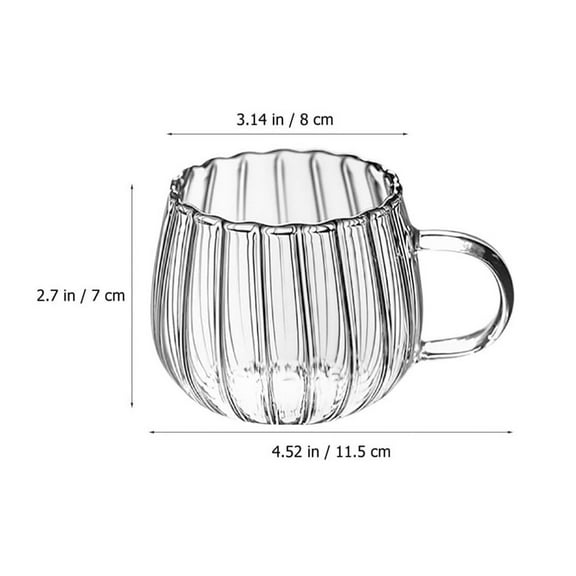 HBYJLZYG 500ml Heat Resistant Borosilicate Glass Tea Cup, Premium Coffee Mug for Morning Brew, Thick Wall Design Keeps Drinks Hot/Cold, Ergonomic Handle, Clear Drinking Glass, Ideal for Home Cafe