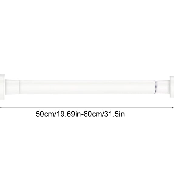 HBYJLZYG Adjustable Shower Curtain Rod, No Drill Iron Tension Pole for Bathroom, Strong Load-Bearing & Rust-Resistant, 19 to 31 Inches Expandable, Easy Installation for Space Optimization