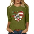 thumbnail image 1 of HBYJLZYG American Flag Shirt Women 4Th Of July Cute Dog Shirts Tops Independence Day Usa Patriotic T Shirts, 1 of 4