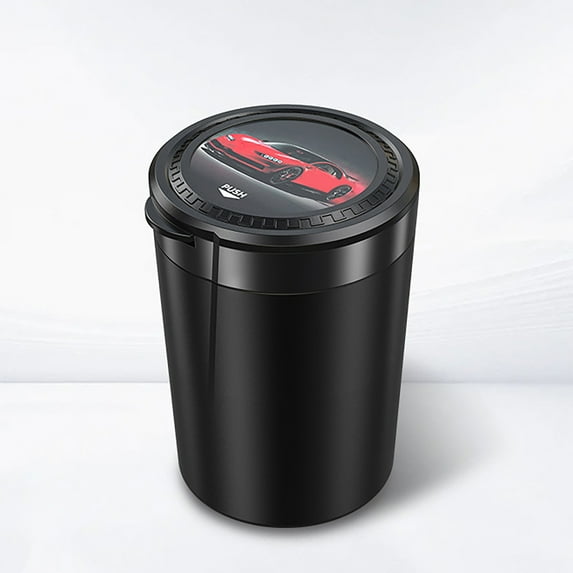 HBYJLZYG Ash Tray Car Ashtray Metal Inner Compartment Smokings In The Car Does Not Drop Ash Artifact Multi-function One-button Open Lid Car Ashtray