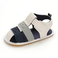 thumbnail image 1 of HBYJLZYG Baby Sandals Flat Shoes Anti-Slip Infant First Walkers, Baby Boys Girls Contrast Color Rubber Sandals Non-Slip First Walking Shoes, 1 of 1