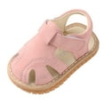 thumbnail image 1 of HBYJLZYG Baby Sandals Flat Shoes Infant First Walkers, Newborn Baby Girls Boys Roman Shoes Sandals Soft Sole Shoes Birthday Shower Gift, 1 of 5