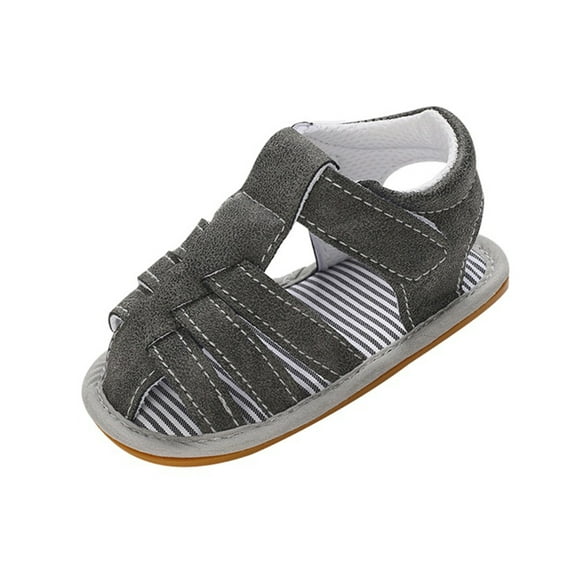 HBYJLZYG Baby Sandals Flat Shoes Infant First Walkers, Toddler Baby Boys Baby Shoes Soft Sole Non-Slip Baby Toddler Sandals