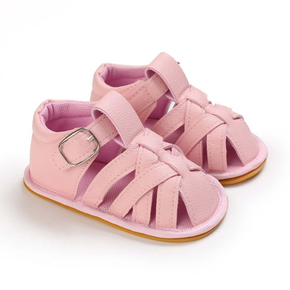 HBYJLZYG Baby Sandals Flat Shoes Infant First Walkers, Toddler Baby Girls And Boys Cute Sandals Printed Hollow Soft Sole Cutout Sandals