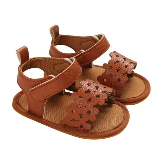 HBYJLZYG Baby Sandals Flat Shoes Infant First Walkers, Toddler Baby Girls And Boys Cute Sandals Printed Hollow Soft Sole Cutout Sandals