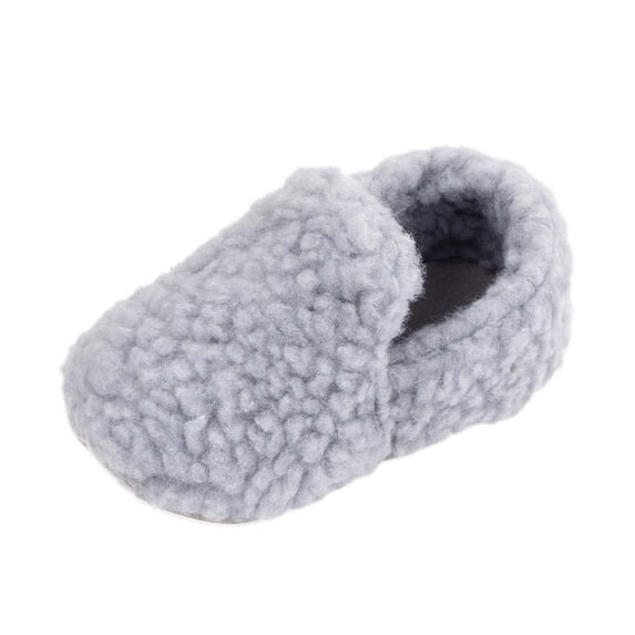 HBYJLZYG Baby Shoes Anti-Slip Prewalker Single Shoes Flats Shoes, Winter Toddler Shoes Baby Cute Fashion Solid Color Thicked Fleece Slipper Soft Bottom Shoes