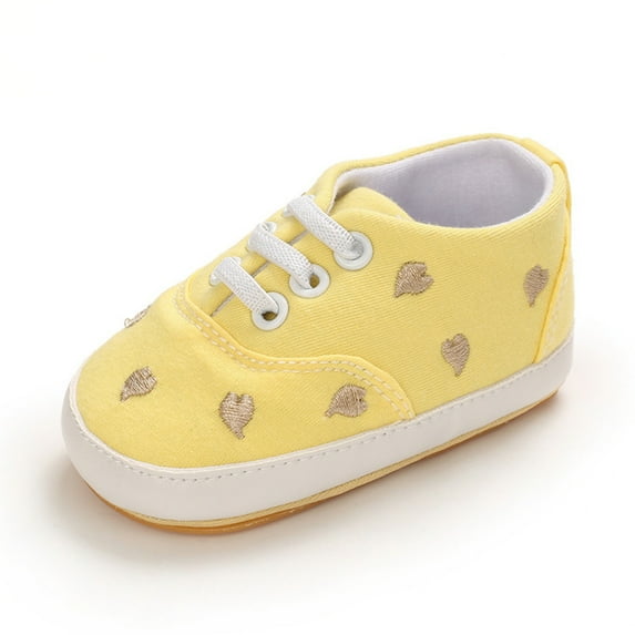 HBYJLZYG Baby Shoes Sneakers Anti-Slip Prewalker Flats Shoes, Toddler Kids Baby Boys Girls Star Heart Flat Rubber Non-Slip Walking Shoes