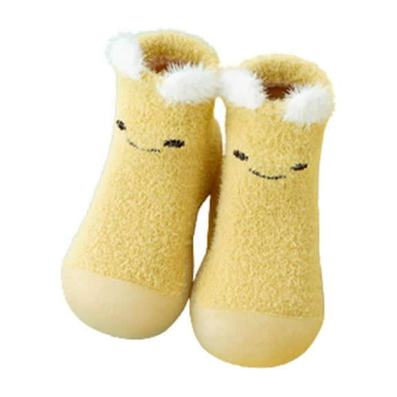 HBYJLZYG Baby Sock Shoes Floor Socks Prewalker Shoes, Infant Toddler Shoes Autumn And Winter Baby Thickened Newspaper Floor To Write Indoor Soft Bottom Cotton Shoes