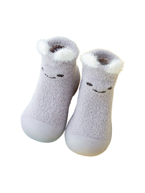 Baby Sock Shoes Floor Socks Prewalker Shoes, Infant Toddler Shoes Autumn And Winter Baby Thickened Newspaper Floor To Write Indoor Soft Bottom Cotton Shoes