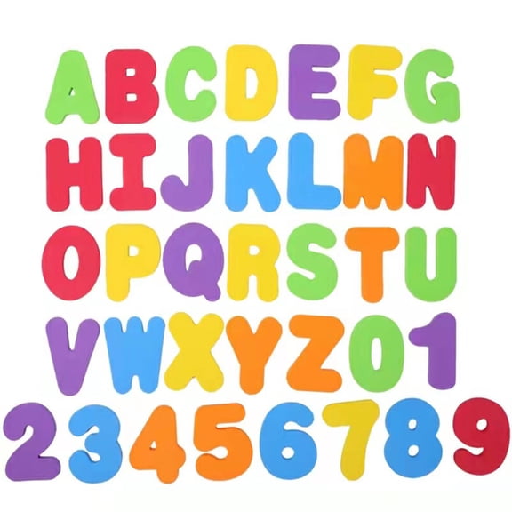 HBYJLZYG Bath Toy, 36 Pack Educational EVA Foam Alphanumeric Stickers, Waterproof Floating Wall Decals, Early Cognition Game, Interactive Learning Supplies for Infant Bathtub Playing