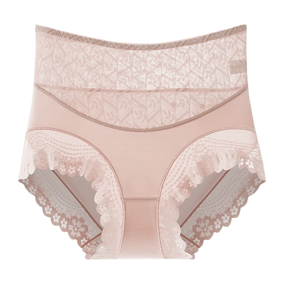 HBYJLZYG Briefs For Women High-Rise Panties Seamless Ice Silky Underwear Full Coverage Underpant Breathable Soft Stretchy