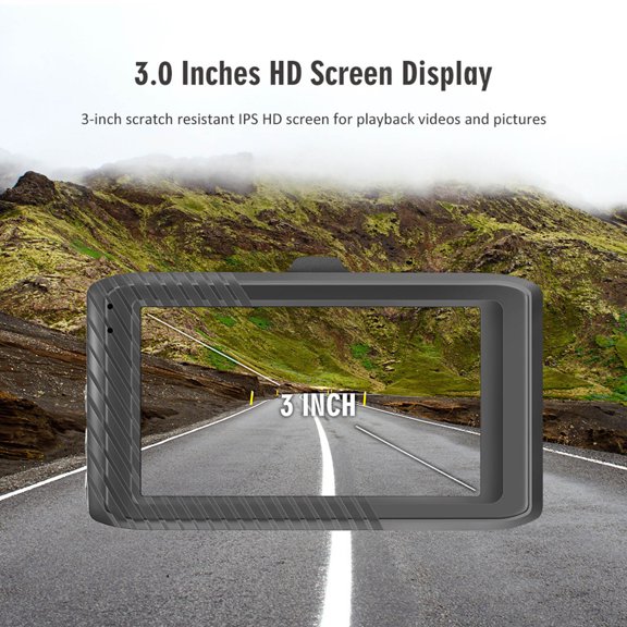 HBYJLZYG Car Accessories 3-Inch 140 ° Wide Angle Wdr Dash Cam Hd 1080P Night Vision Automatic Circulation Lens Car Mounted Camera Sensing Mobile Monitoring