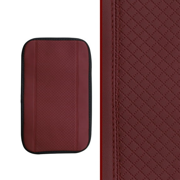 HBYJLZYG Car Accessories Car Armrest Storage Box Mat, Fiber Leather Car Center Console Cover, Car Armrest Seat Box Cover Accessories Interior Protection for Most Vehicle, Suv, Car