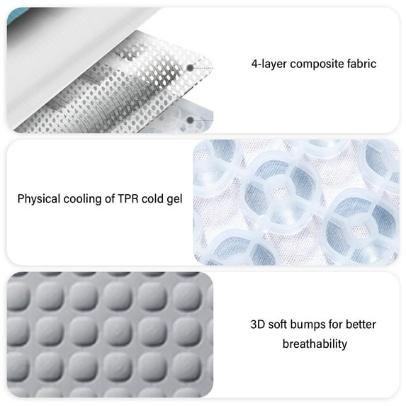 HBYJLZYG Car Accessories Car Gel Ice Cushion All Year Round Universal One-Piece Truck Seat Cushion Summer Breathable Seat Cushion Summer Fart Cushion