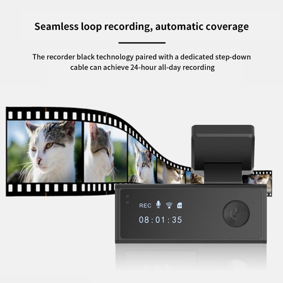 HBYJLZYG Car Accessories Dash Cam,1080P Hd,Built in Wifi Smart Dash Camera for Cars,Large Wide-Angle Fov, Wdr, Night Vision,G-Sensor Support App Real- Viewing