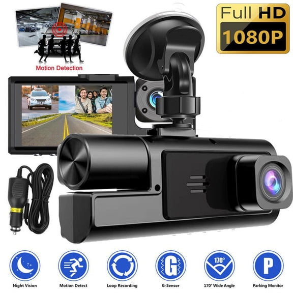 HBYJLZYG Car Accessories Dash Cam Front and Rear,1080P Fhd Dvr Car Driving Recorder.0Inch Screen Dashboard Camera 170°Wide Angle,-Sensor,Parking,Loop Recording