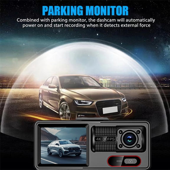 HBYJLZYG Car Accessories Dash Cam Front and Inside 1080P Hd Screen Dash Camera for Cars with Wdr Night Vision Wide Parking Monitor Loop Recording App