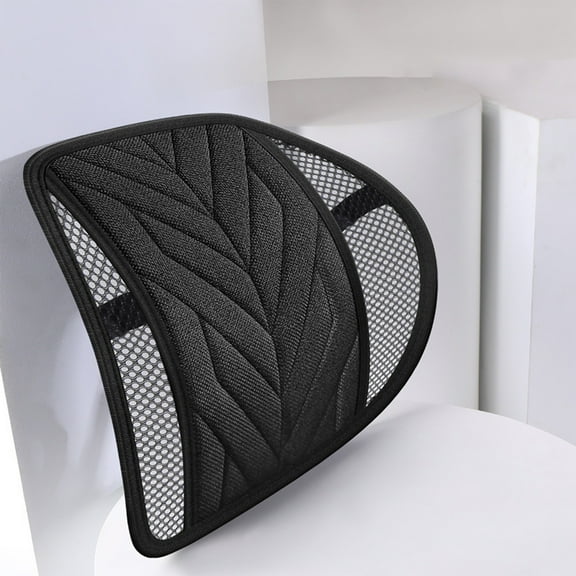 HBYJLZYG Car Accessories Linen Car Lumbar Cushion Breathable Car Home Massage Lumbar Back Cushion Car Lumbar Support Interior Supplies