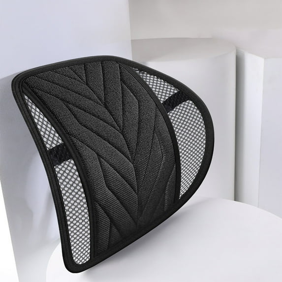 HBYJLZYG Car Accessories Linen Car Lumbar Cushion Breathable Car Home Massage Lumbar Back Cushion Car Lumbar Support Interior Supplies