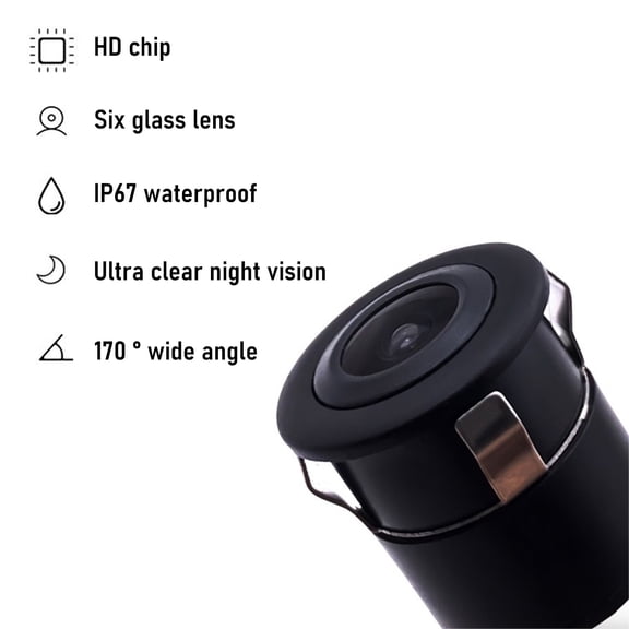 HBYJLZYG Car Accessories Mini Camera and Shockproof Car-Mounted Rear View Reversing Camera-Clear Ccd Reversing Image