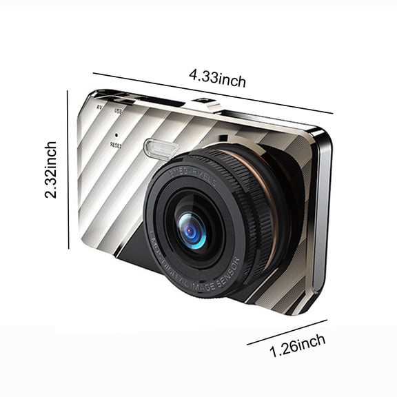 HBYJLZYG Car Accessories Smart Touchcontrol 4-Inch Hd Screen Dash Cam Front and Rear Dual Recording 170 ° Wide-Angle Reverse Image Motion Detection G Sensor 24H Parking Monitoring