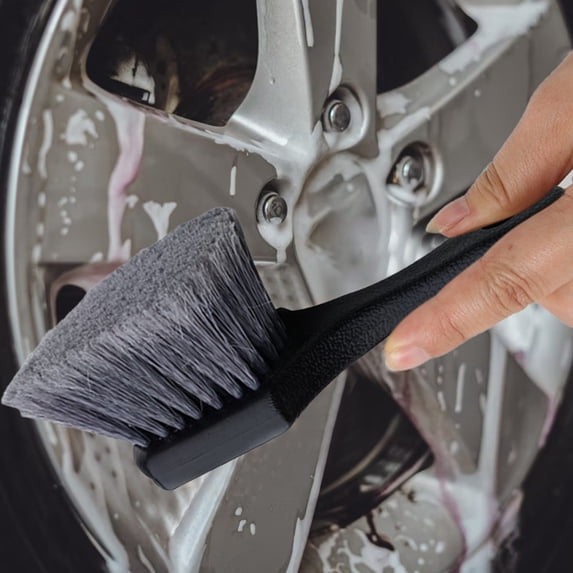 HBYJLZYG Car Accessories Soft Brush Silk Car Beauty Cleaning Supplies Car Wash Short Handle Tire Brush Hub Brush Foot Pad Brush
