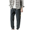 thumbnail image 1 of HBYJLZYG Cargo Pants For Men, Drawstring Baggy Work Wear Men Wear Resistant Overalls Casual Full Pants Solid Color Jogger Pants S-7XL, 1 of 9