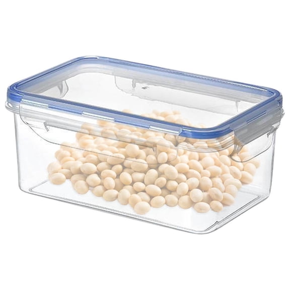 HBYJLZYG Clear Plastic Airtight Food Container, Stackable Sealed Storage Jar with Lid, Kitchen Canister for Sugar Coffee Pasta, Space Saving Transparent Storage Tank for Pantry