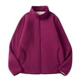 thumbnail image 1 of HBYJLZYG Coats Double-Sided Fleece Cardigan Thickened Fleece Windproof Jacket Tops, Men'S And Womens Jacket Womens Sweater Winter Warm Jacket Lnterior Pocket Overcoat, 1 of 8
