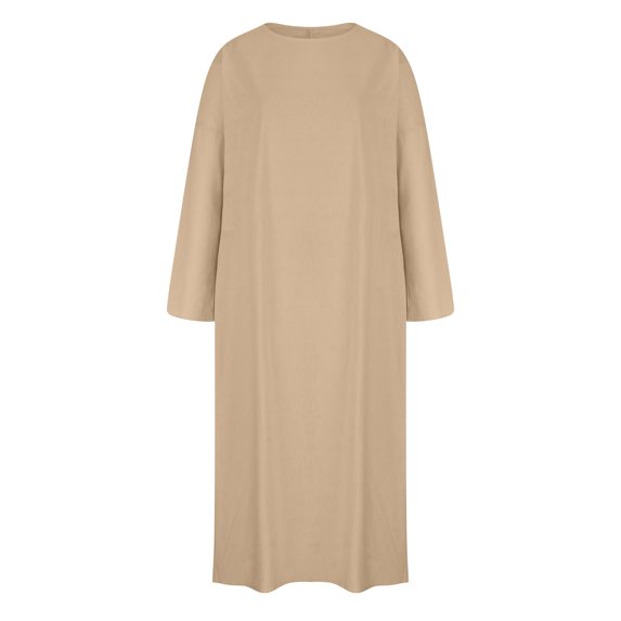 HBYJLZYG Cotton Linen Dress Mid Length Skirts, Fashion Women Sexy 3/4 Sleeve Solid Color Backless Lace Patchwork Evening Long Dress