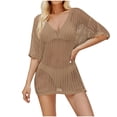 thumbnail image 1 of HBYJLZYG Crochet Beach Cover Ups For Women, Bathing Suit Coverups Sunscreen Bikini Swimsuit Coverup Beach Loose Dress, 1 of 5
