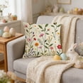 thumbnail image 1 of HBYJLZYG Decorative Throw Pillow Case, Boho Botanical Embroidered Pillow Cover, Soft Polyester Cushion Case, Farmhouse Style Cover for Home Decoration, 1 of 6