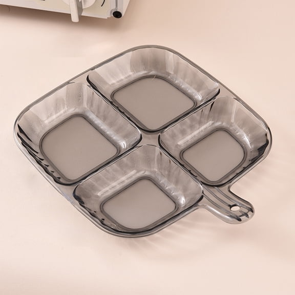 HBYJLZYG Divided Plates for Kids Adults Compartment Plates Lightweight Reusable Dinnerware Portion Plastic Plates, Kitchen Storage Organization