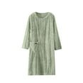 thumbnail image 1 of HBYJLZYG Flannel Nightgown Long Dress Pullover Skirt, Women Home Solid Long Skirt Extended And Thickened Cotton Long Sleeved Round Neck Pocket Nightgown Dress, 1 of 8