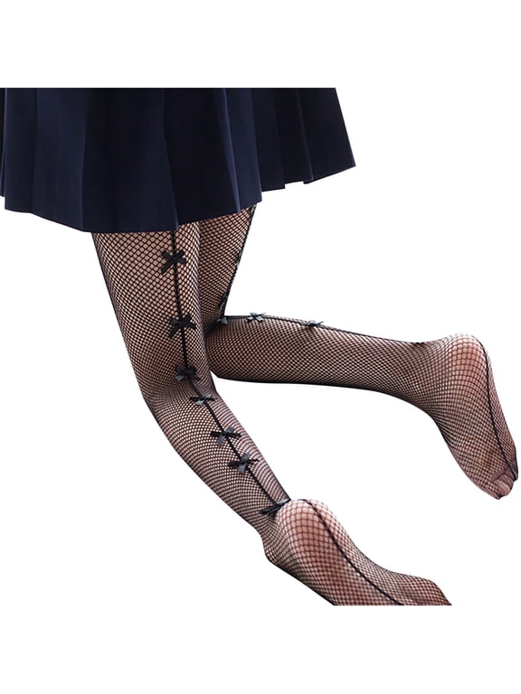 High Thigh Stocking Black Tights For Women, Ladies Satin Bow Cute Comfy Legs Long Tube Transparent Ultra Thin Silk Stockings