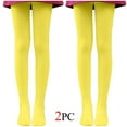 thumbnail image 1 of HBYJLZYG High Waisted Tights Solid Color Pantyhose, 2PC For Women All Age Thin Fleece Dance Socks Base Socks Full-Length Leggings, 1 of 8