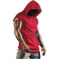 thumbnail image 1 of HBYJLZYG Hooded Vest Tops For Men, New Personality Multi-Pocket Zipper Sports Comfortable Sleeveless Sweatshirts, 1 of 2