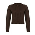 thumbnail image 1 of HBYJLZYG Hoodies Cardigans Sweater Knitted Sweatshirt Cropped Jacket Coat, Women Fashion Casual Warm Solid Color Zipper Pocket Coat Outerwear Knit Tops, 1 of 2