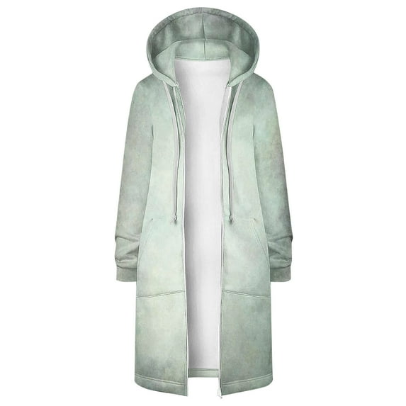 HBYJLZYG Hoodies Cardigans Sweaters Gradient Sweatshirt Jacket Long Coat, Women Loose Long Sleeve Hoodie Tops Winter Coats For Women