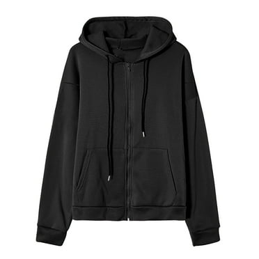 HBYJLZYG Hoodies Cardigans Sweaters Sweatshirt Jacket Coat, Women Casual Letter Printed Zippered Long Sleeved Hooded Tops