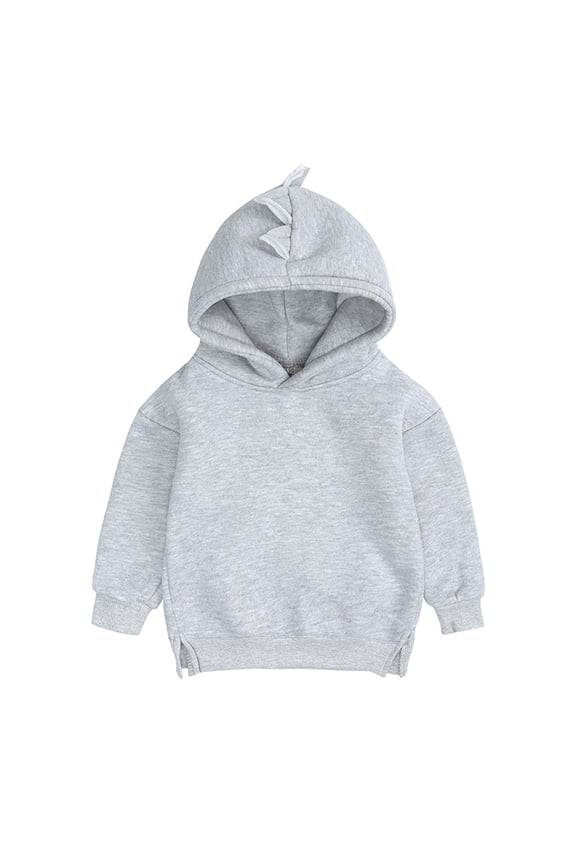 Hoodies Sweater Pullover Sweatshirt Tops, Spring Kids Baby Boys Girls Dinosaur Hoody Long Sleeve Solid Color Older Children Warm Outerwear
