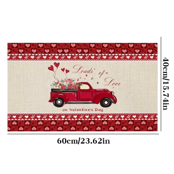 HBYJLZYG Indoor Outdoor Welcome Mat for Valentines Day, 16x24 Inch Non-Slip Decorative Door Mat, Water-Resistant Porch Entryway Rug, Washable Holiday Home Decor Gift for Wife Husband Family