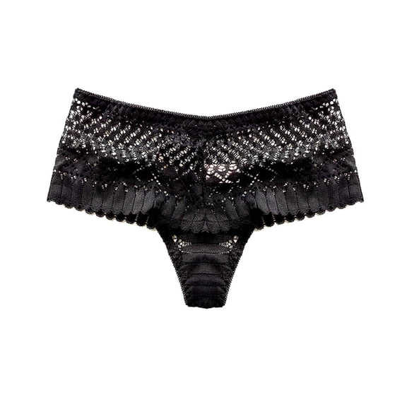HBYJLZYG Low Waist Underwear Hollowed Out Briefs Lace Thongs, Womens Sexy Transparent Lace Comfort Underpants