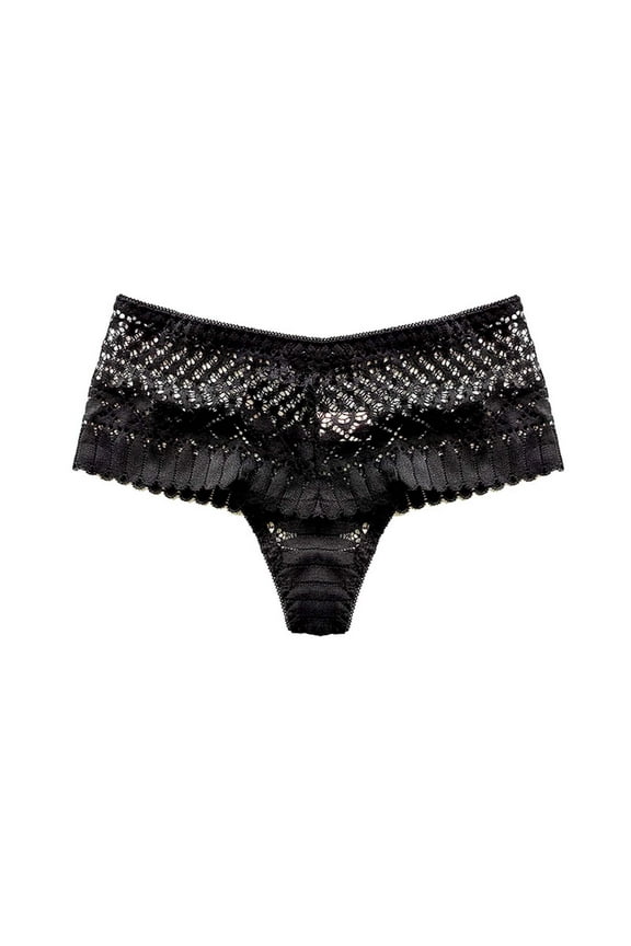 Low Waist Underwear Hollowed Out Briefs Lace Thongs, Womens Sexy Transparent Lace Comfort Underpants