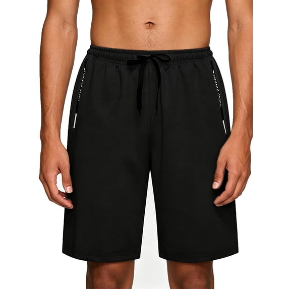 HBYJLZYG Men's Athletic Drawstring Shorts with Side Zipper Pockets, Quick Dry Lightweight Design, Relaxed Loose Fit for Gym Workout and Summer Outdoor Sports