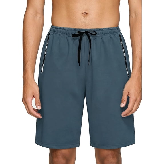 HBYJLZYG Men's Athletic Drawstring Shorts with Side Zipper Pockets, Quick Dry Lightweight Design, Relaxed Loose Fit for Gym Workout and Summer Outdoor Sports