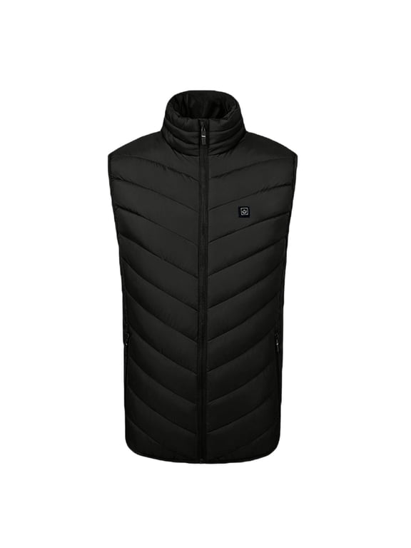 Men's Heated Vest, 9 Heating Zones with Smart Control, Stand Collar Full-Zip, Quilted Puffer for Winter Outdoor